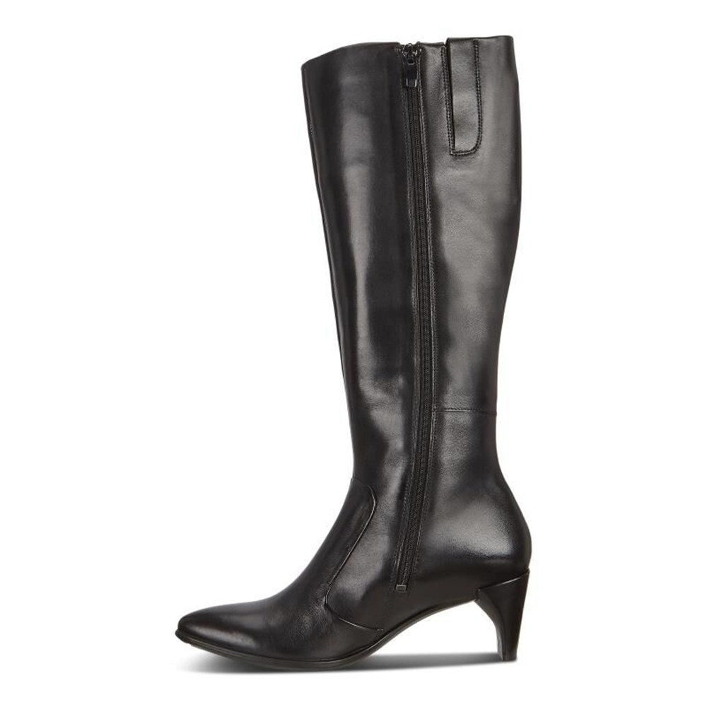 ECCO Womens Boots Black - Shape 45 High-Cut Pointy Sleek 2.0 - QCP-269581